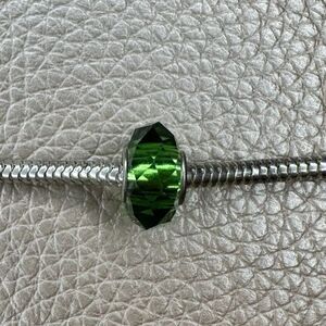 Helzberg Diamonds - Green Stone Glass Charm